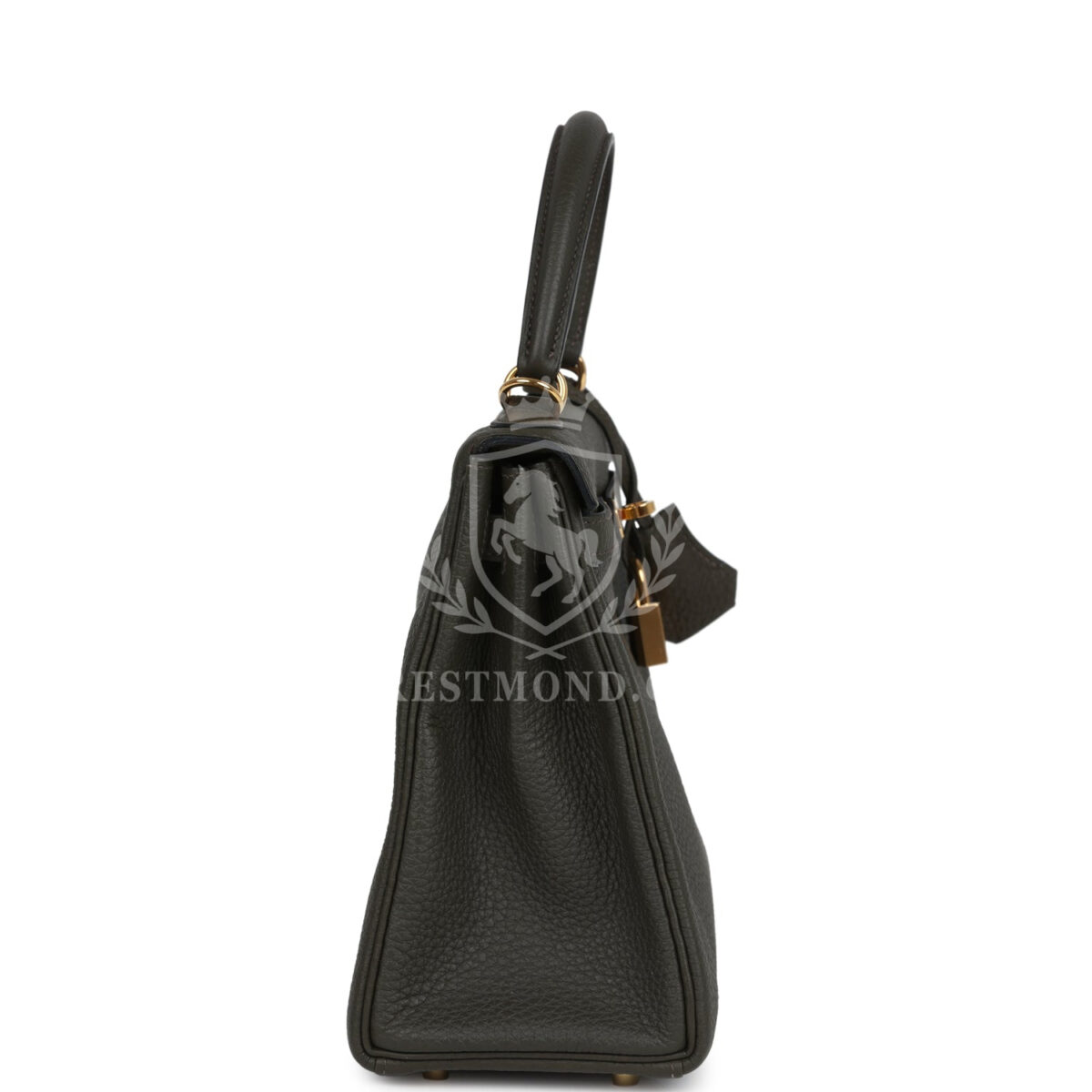 Hermes Kelly Retourne 25 Vert De Gris Togo GHW — изображение 3