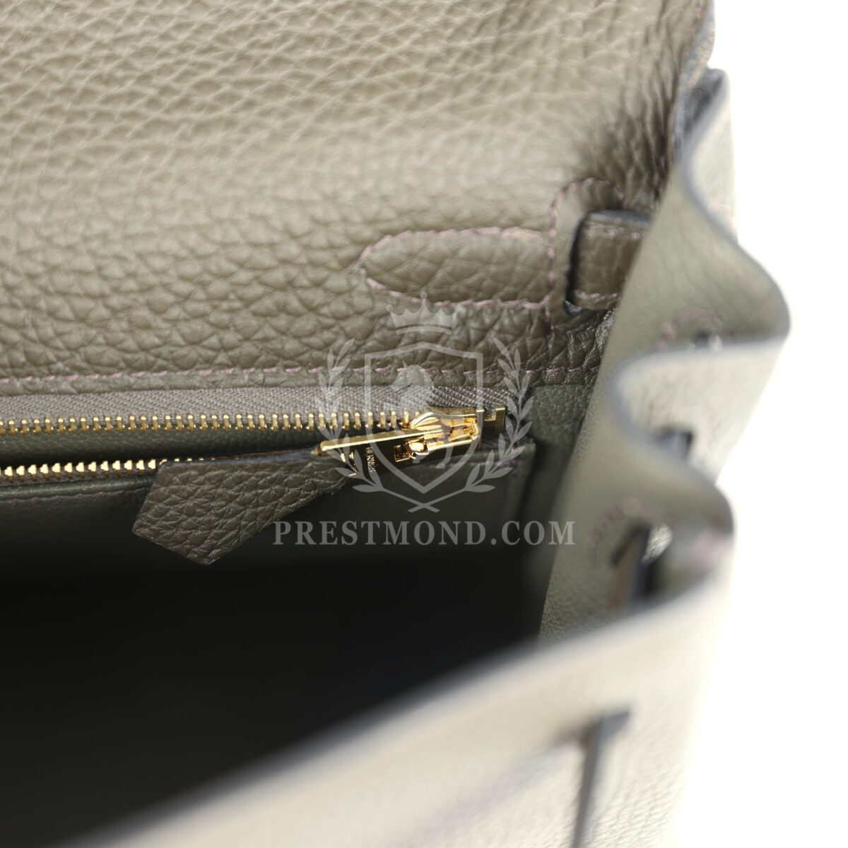 Hermes Kelly Retourne 25 Vert De Gris Togo GHW — изображение 9