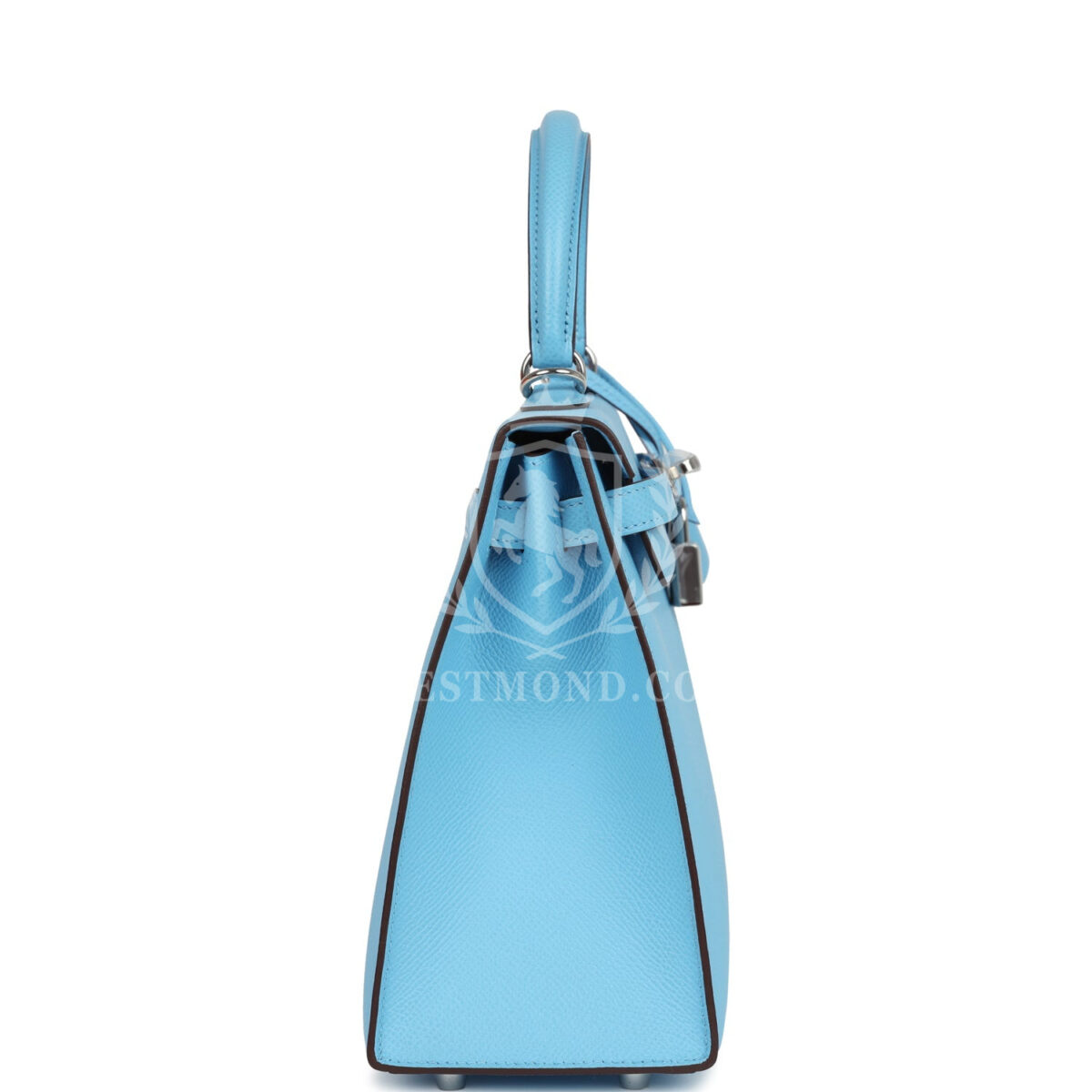 Hermes Special Order (HSS) Kelly Sellier 25 Bleu Celeste Verso Epsom PHW — изображение 3