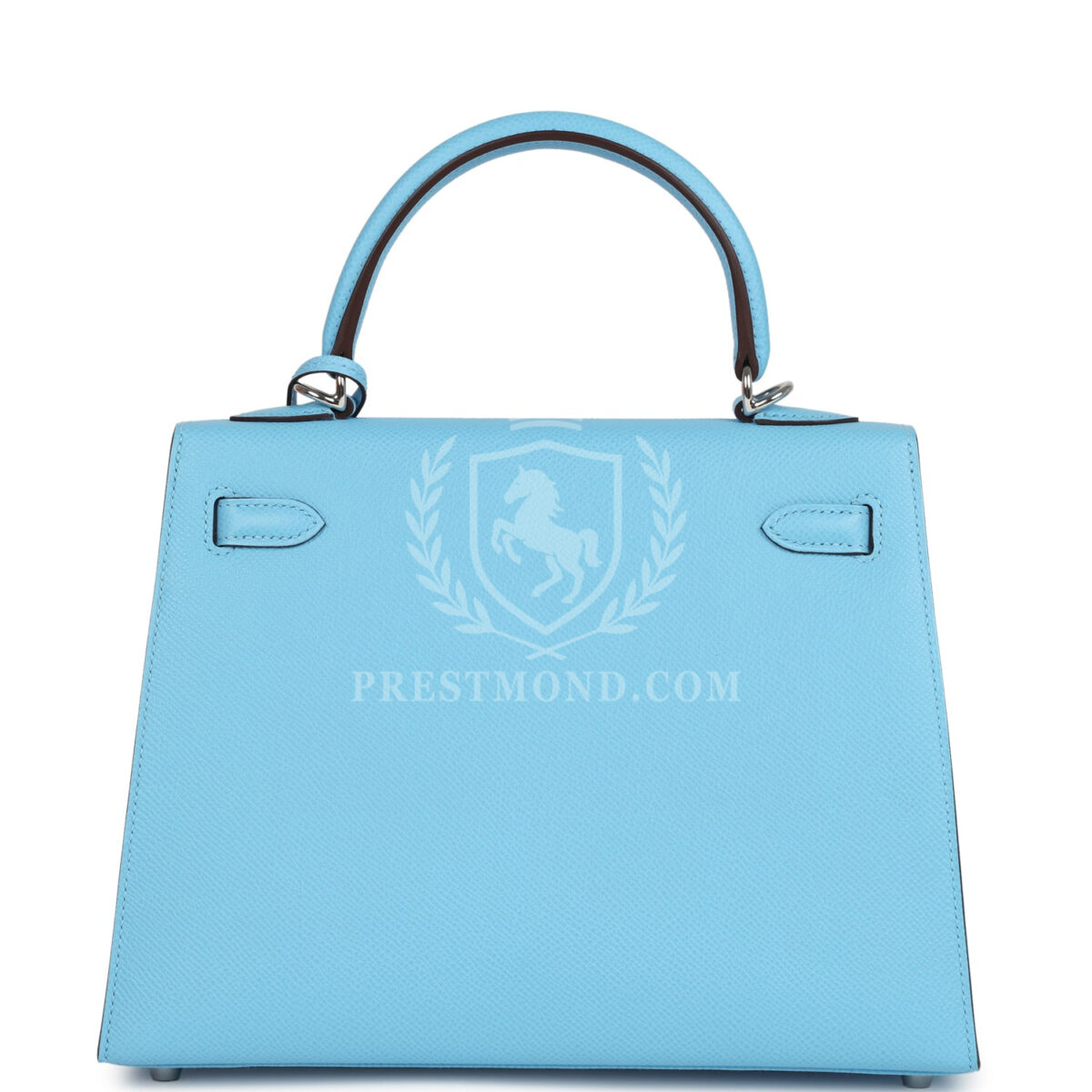 Hermes Special Order (HSS) Kelly Sellier 25 Bleu Celeste Verso Epsom PHW — изображение 4