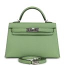 Hermes Kelly Sellier 20 Vert Criquet Epsom PHW