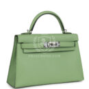Hermes Kelly Sellier 20 Vert Criquet Epsom PHW