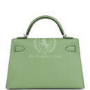 Hermes Kelly Sellier 20 Vert Criquet Epsom PHW