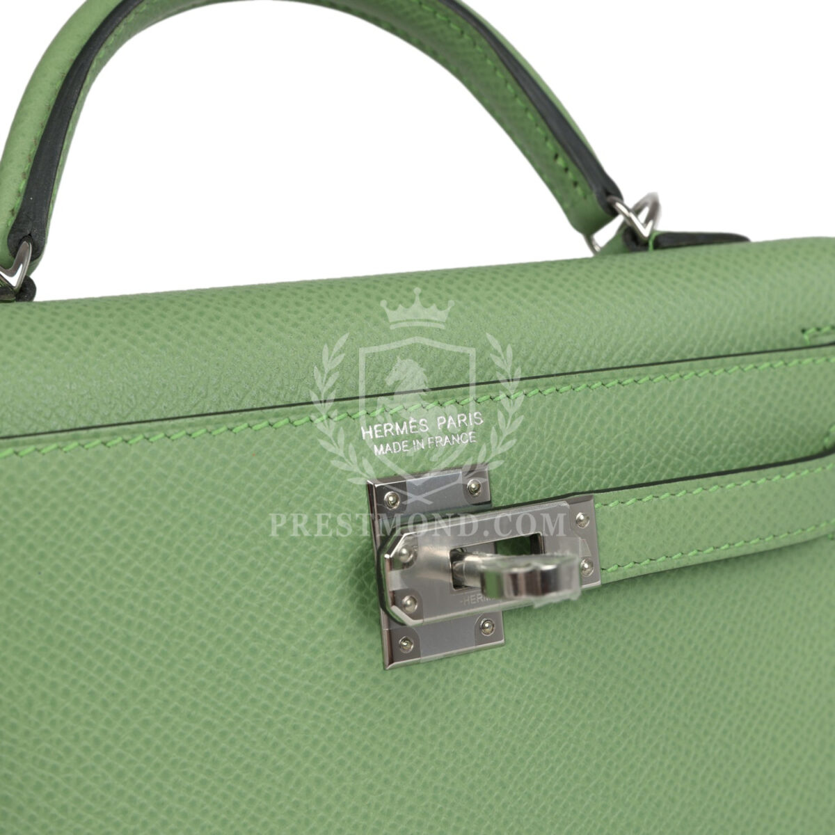 Hermes Kelly Sellier 20 Vert Criquet Epsom PHW — изображение 7