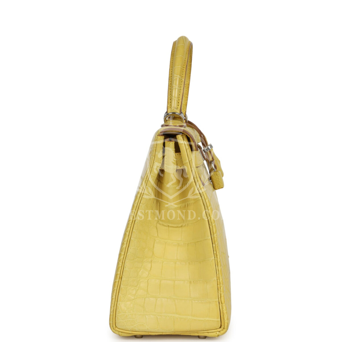 Hermes Kelly Retourne 28 Mimosa Matte Alligator Mississippiensis PHW — изображение 4