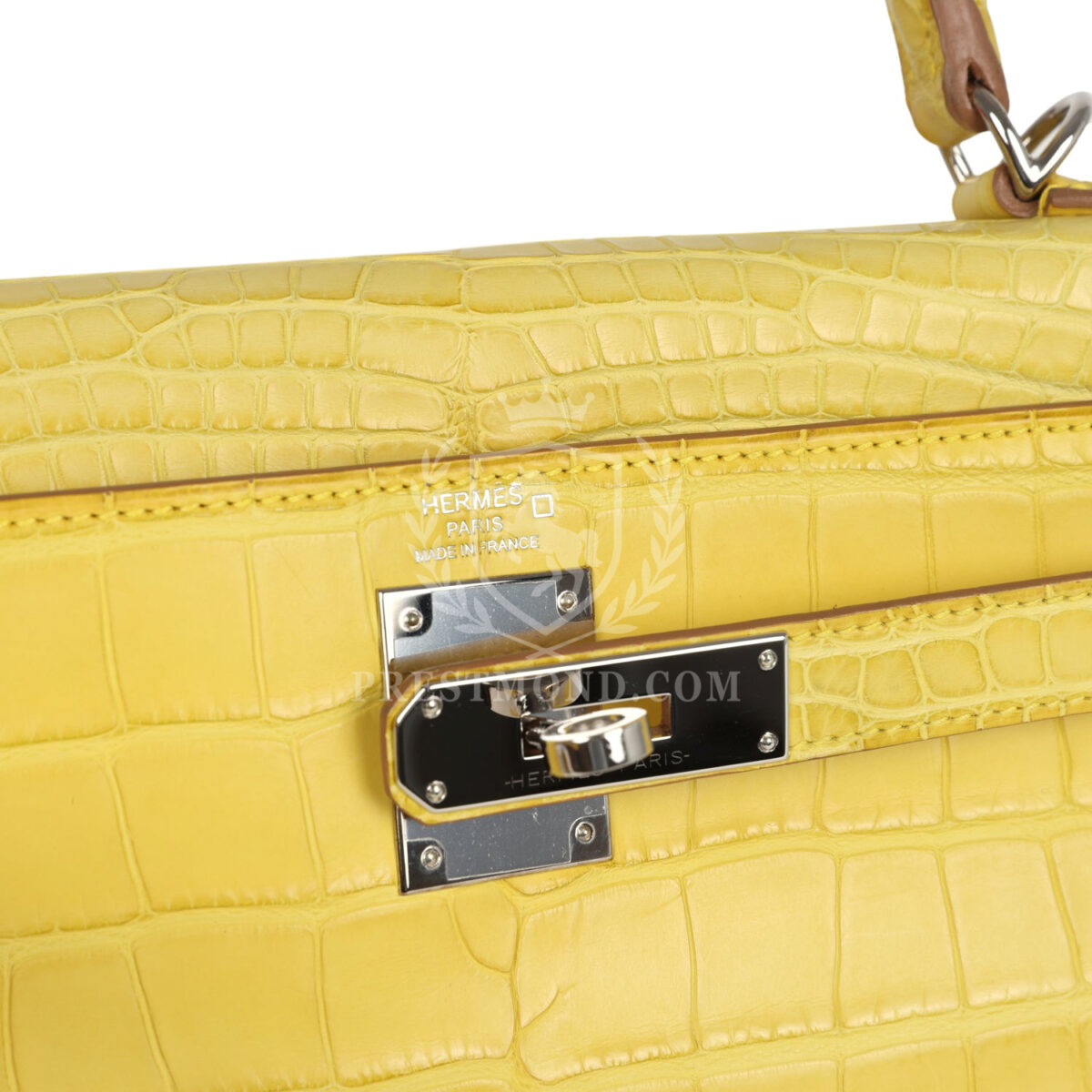 Hermes Kelly Retourne 28 Mimosa Matte Alligator Mississippiensis PHW — изображение 7