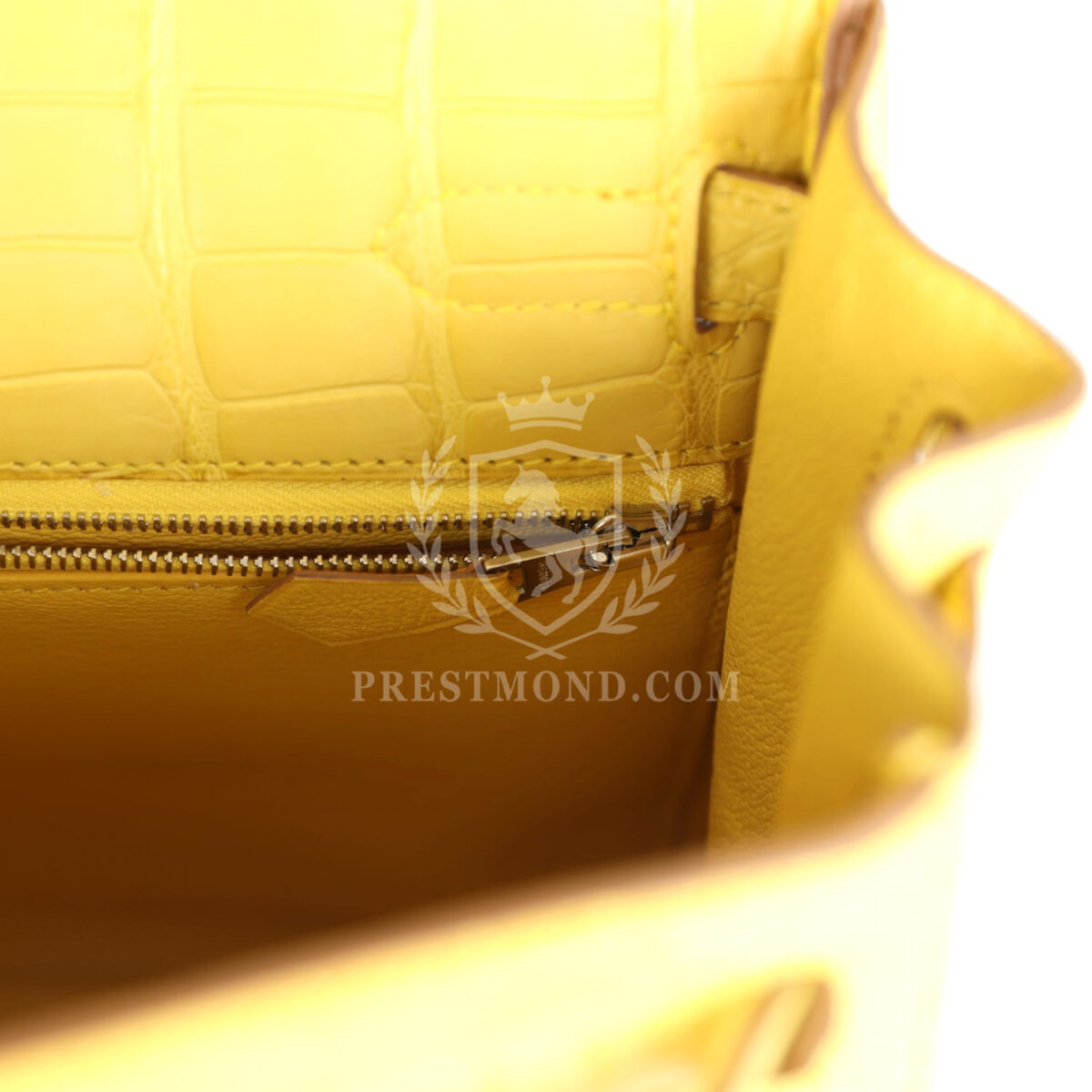 Hermes Kelly Retourne 28 Mimosa Matte Alligator Mississippiensis PHW — изображение 9