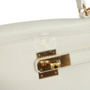 Hermes Kelly Retourne 28 White Evercolor GHW