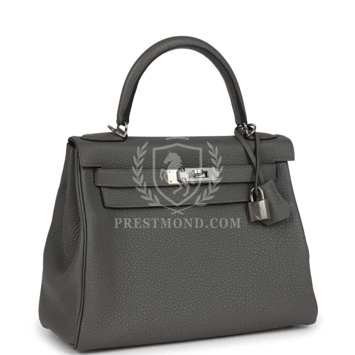 Hermes Kelly Retourne 28 Gris Meyer Clemence PHW — изображение 2