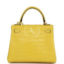 Hermes Kelly Retourne 25 Mimosa Matte Alligator GHW
