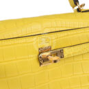 Hermes Kelly Retourne 25 Mimosa Matte Alligator GHW