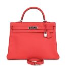 Hermes Retourne Kelly 35 Rose Jaipur Clemence PHW