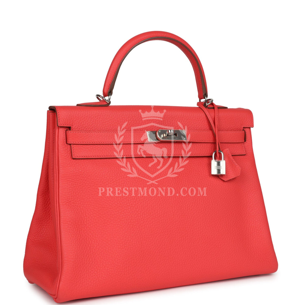 Hermes Retourne Kelly 35 Rose Jaipur Clemence PHW — изображение 2