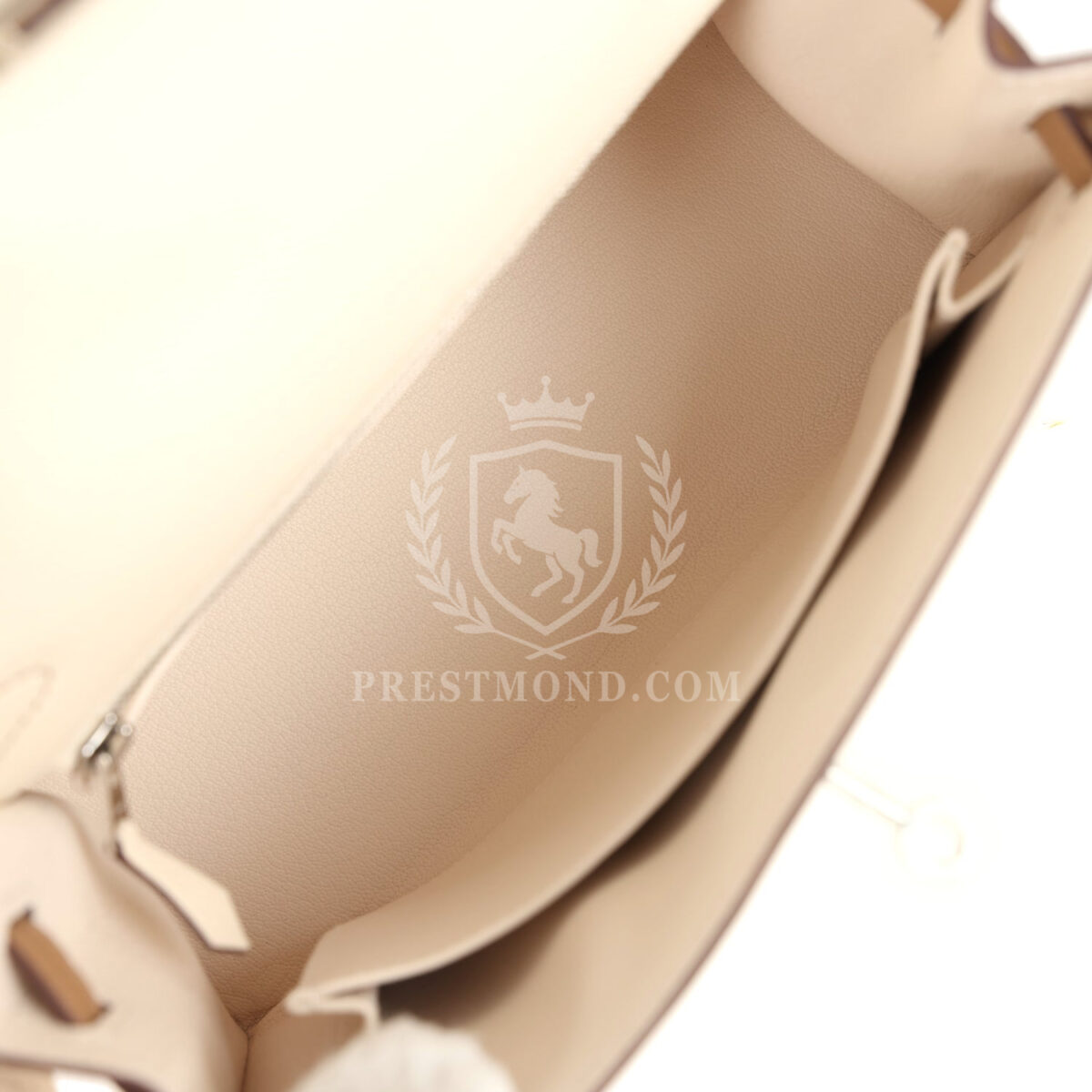 Hermes Kelly Sellier 25 Tri-Color Nata, Gris Meyer and Chai Epsom PHW — изображение 8