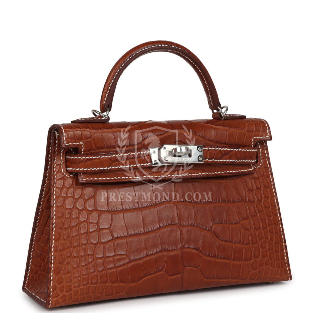 Hermes Kelly Sellier 20 Fauve Matte Alligator Barenia PHW — изображение 2