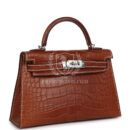 Hermes Kelly Sellier 20 Fauve Matte Alligator Barenia PHW