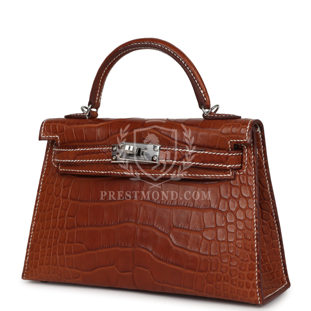 Hermes Kelly Sellier 20 Fauve Matte Alligator Barenia PHW — изображение 5