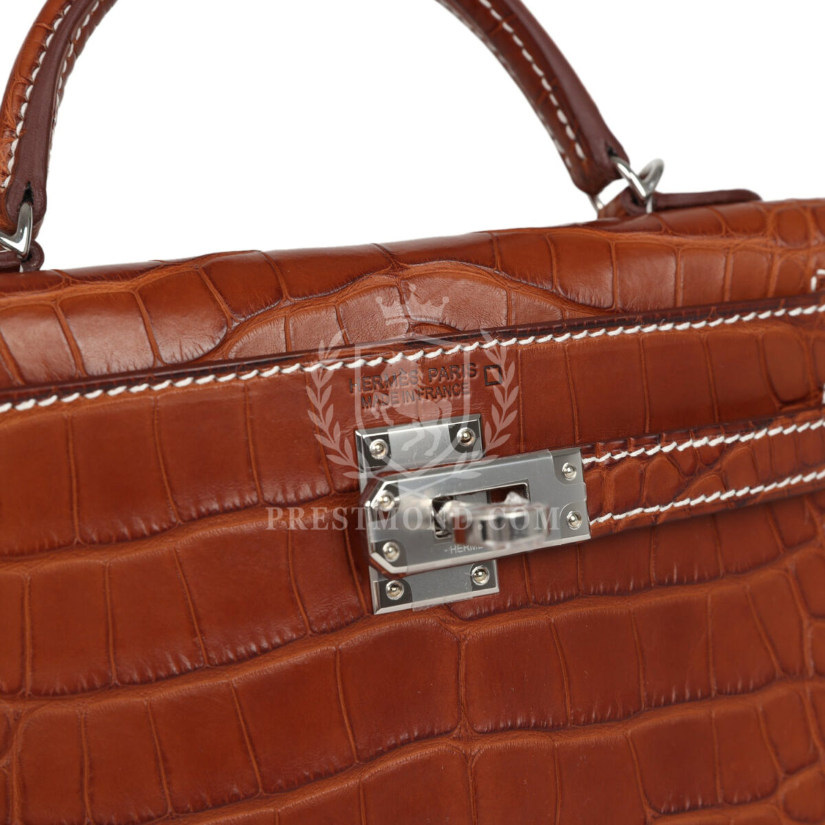 Hermes Kelly Sellier 20 Fauve Matte Alligator Barenia PHW — изображение 7