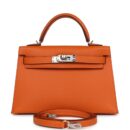 Hermes Kelly Sellier 20 Orange Epsom PHW