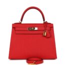 Hermes Kelly Sellier 28 Rouge De Coeur Epsom GHW