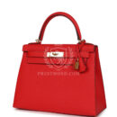 Hermes Kelly Sellier 28 Rouge De Coeur Epsom GHW