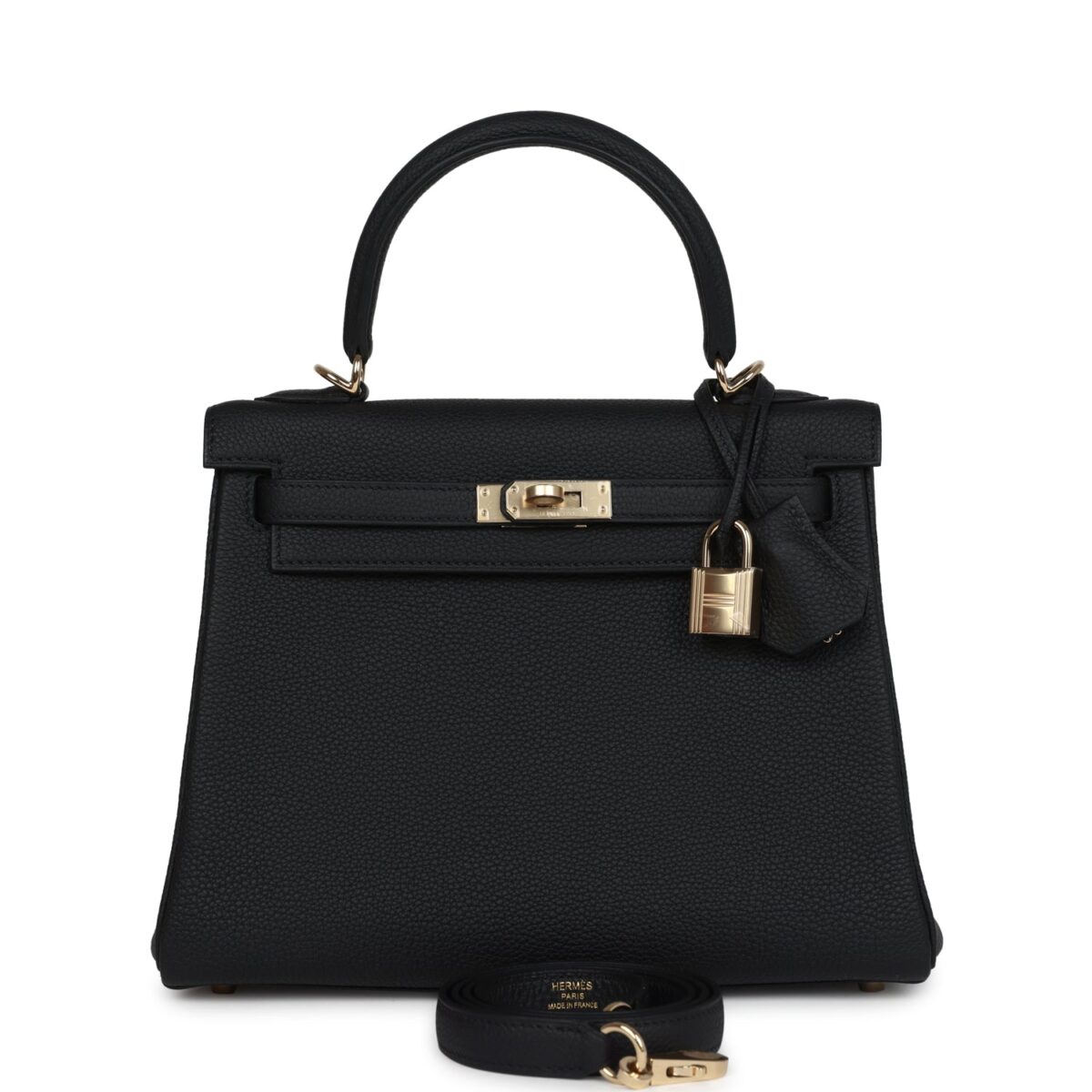 Hermes Kelly Retourne 25 Black Togo PBHW