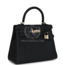Hermes Kelly Retourne 25 Black Togo PBHW