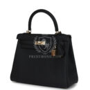 Hermes Kelly Retourne 25 Black Togo PBHW