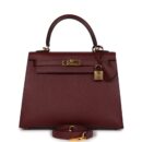 Hermes Kelly Sellier 25 Rouge H Epsom GHW