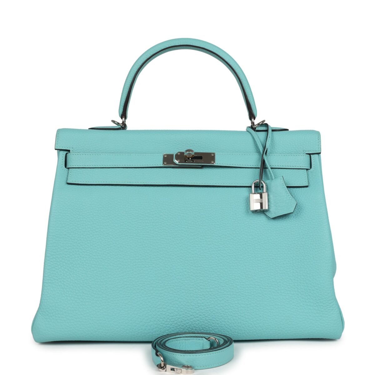 Hermes Kelly Retourne 35 Bleu Atoll Clemence PHW