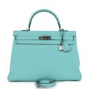 Hermes Kelly Retourne 35 Bleu Atoll Clemence PHW