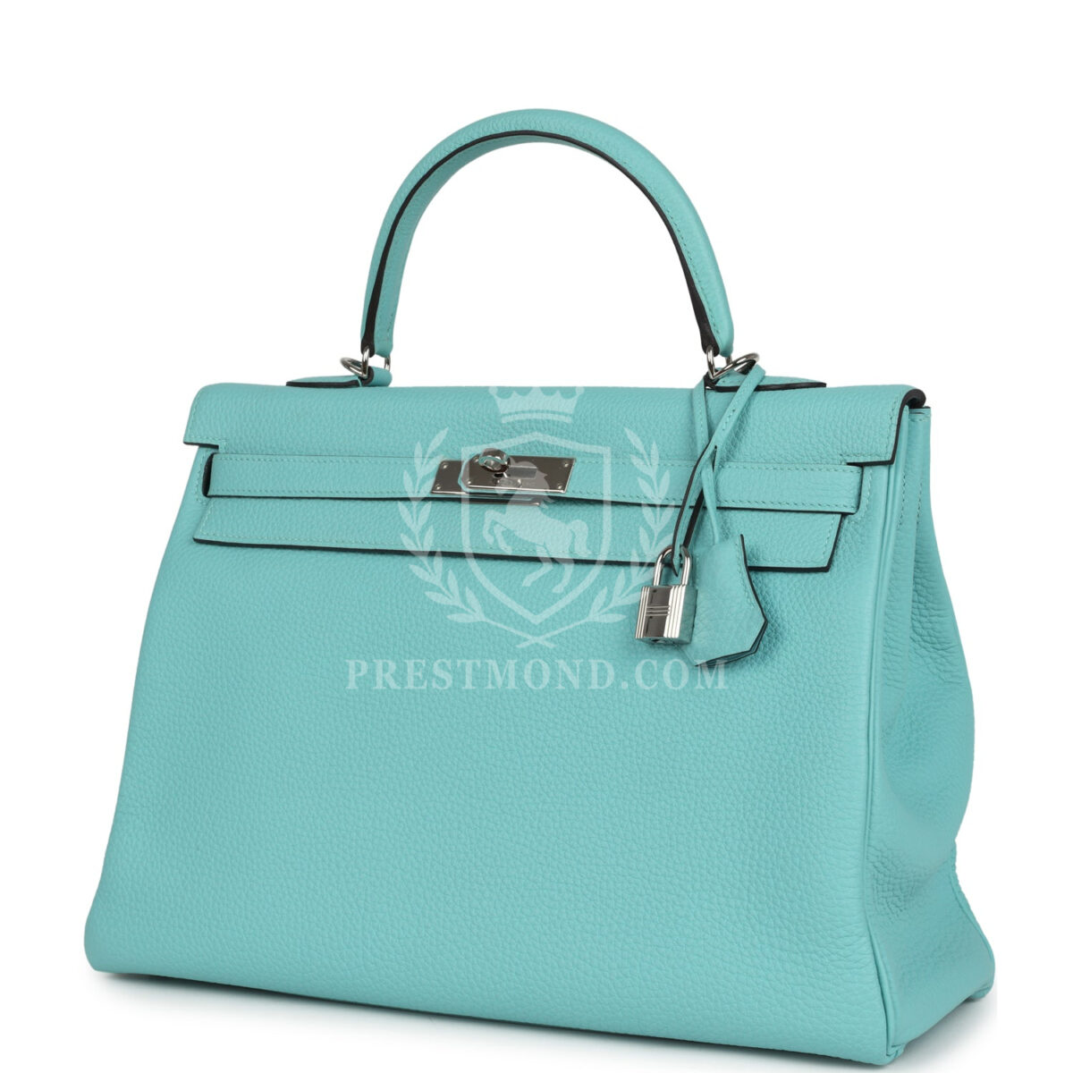 Hermes Kelly Retourne 35 Bleu Atoll Clemence PHW — изображение 5