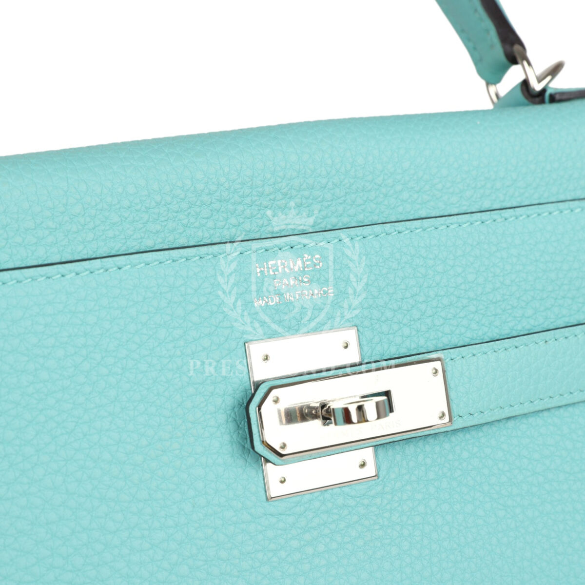 Hermes Kelly Retourne 35 Bleu Atoll Clemence PHW — изображение 7