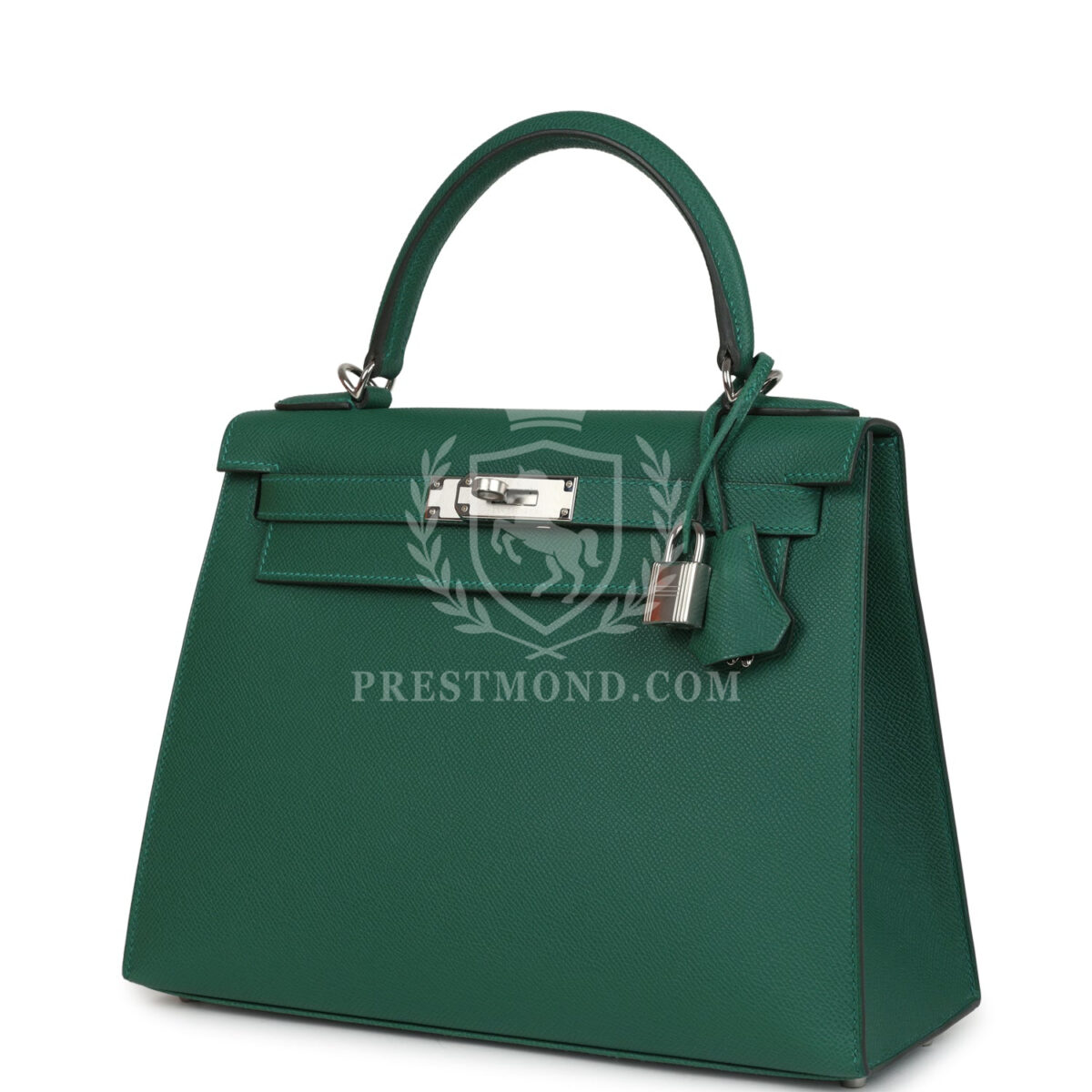 Hermes Kelly Sellier 28 Vert Moyen Epsom PHW — изображение 5