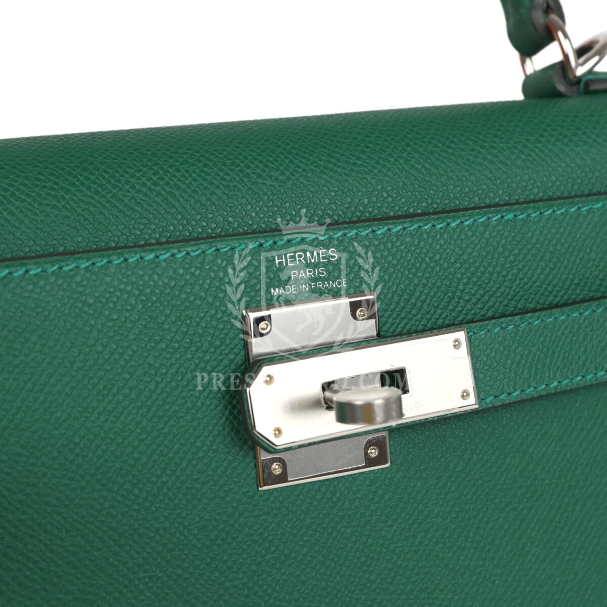 Hermes Kelly Sellier 28 Vert Moyen Epsom PHW — изображение 7