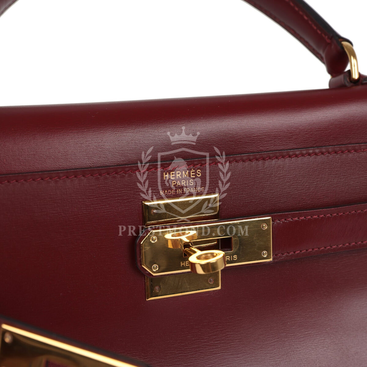 Vintage Hermes Kelly Retourne 28 Rouge H Box GHW — изображение 7