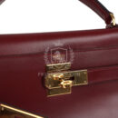 Vintage Hermes Kelly Retourne 28 Rouge H Box GHW