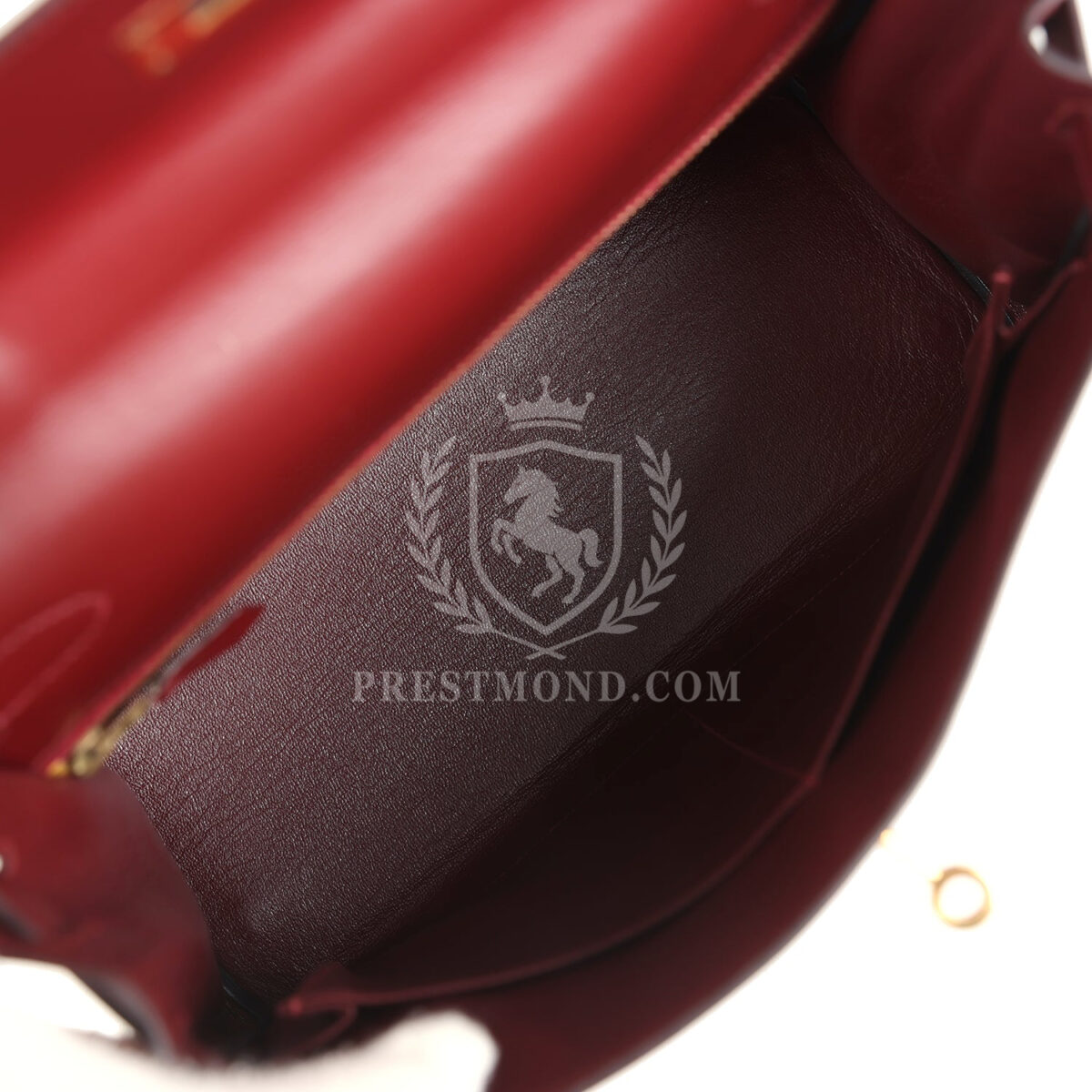 Vintage Hermes Kelly Retourne 28 Rouge H Box GHW — изображение 8