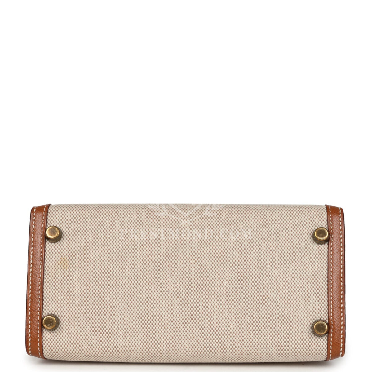 Vintage Hermes Kelly Sellier 20 GHW Courchevel and Ecru-Beige Toile H Canvas GHW — изображение 6