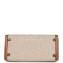 Vintage Hermes Kelly Sellier 20 GHW Courchevel and Ecru-Beige Toile H Canvas GHW