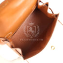 Vintage Hermes Kelly Sellier 20 GHW Courchevel and Ecru-Beige Toile H Canvas GHW
