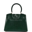 Vintage Hermes Kelly Sellier 20 Vert Fonce Varanus Salvator Lizard GHW