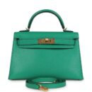 Hermes Kelly Sellier 20 Menthe Chevre Chamkila GHW