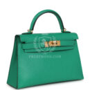 Hermes Kelly Sellier 20 Menthe Chevre Chamkila GHW