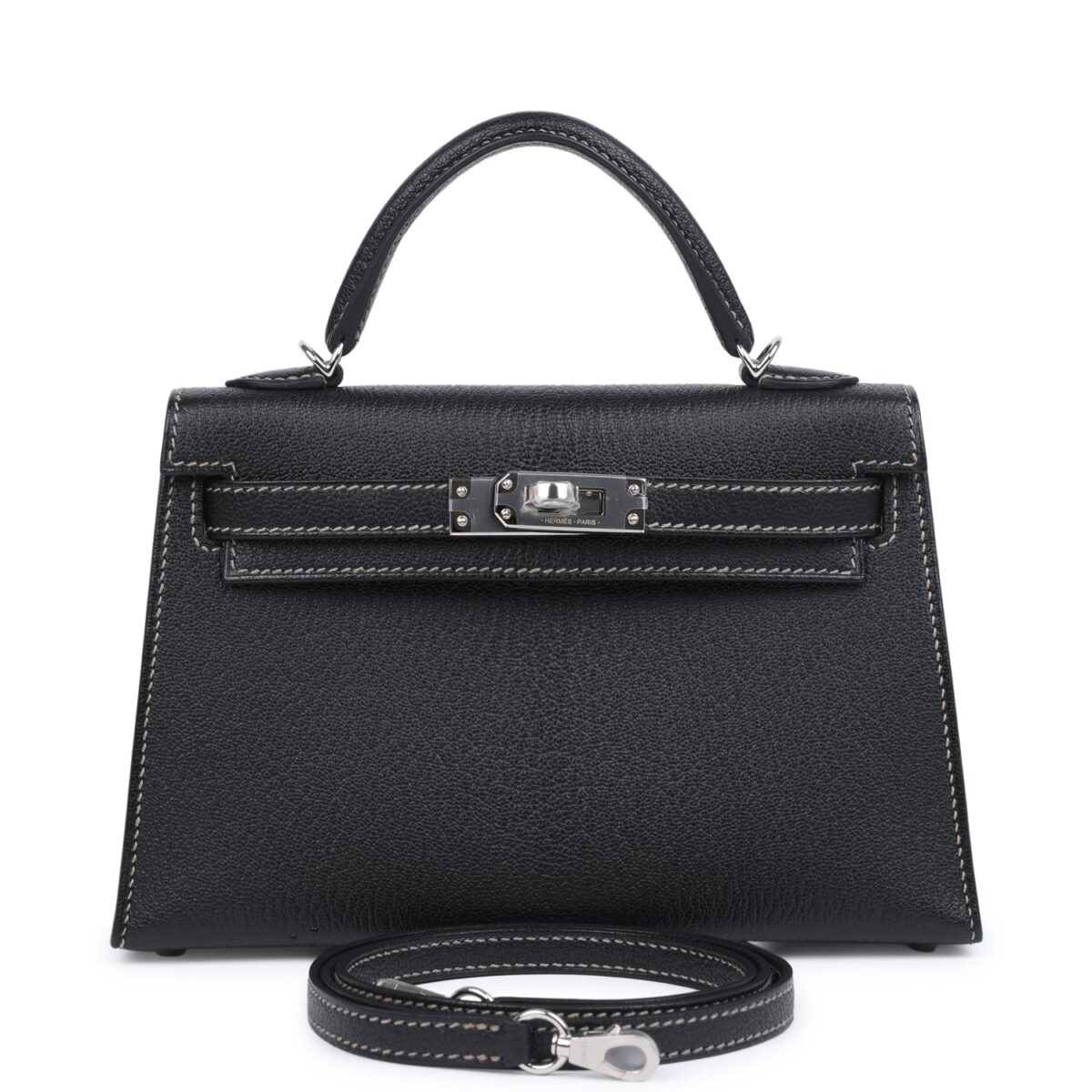 Hermes Special Order (HSS) Kelly Sellier 20 Black Verso Chevre PHW