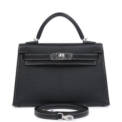 Hermes Special Order (HSS) Kelly Sellier 20 Black Verso Chevre PHW