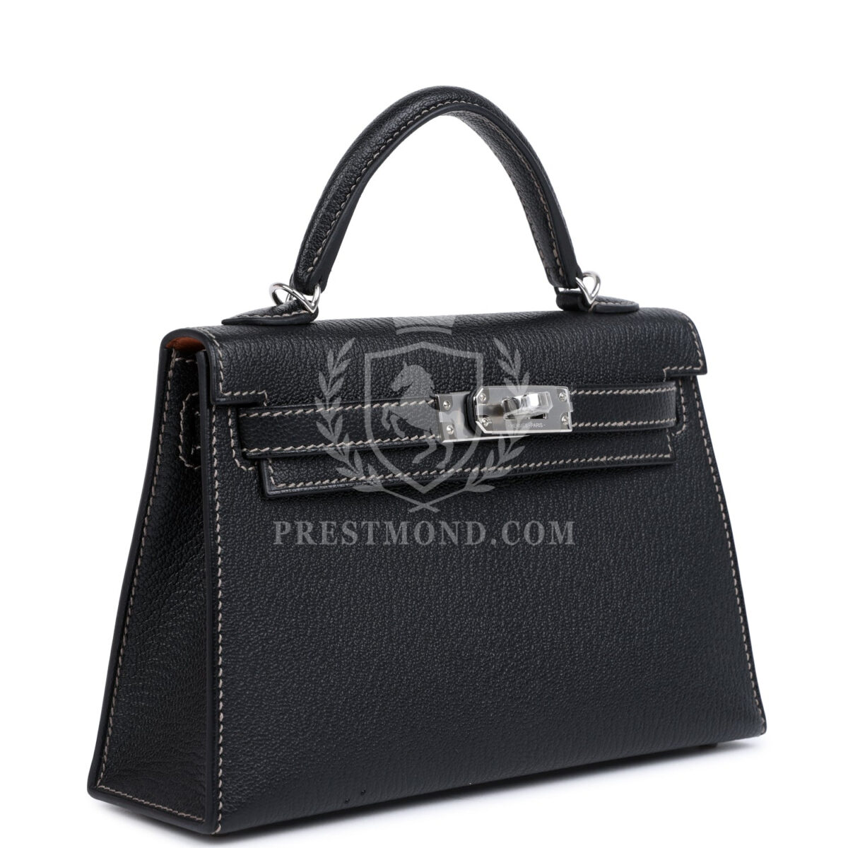 Hermes Special Order (HSS) Kelly Sellier 20 Black Verso Chevre PHW — изображение 2