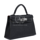 Hermes Special Order (HSS) Kelly Sellier 20 Black Verso Chevre PHW