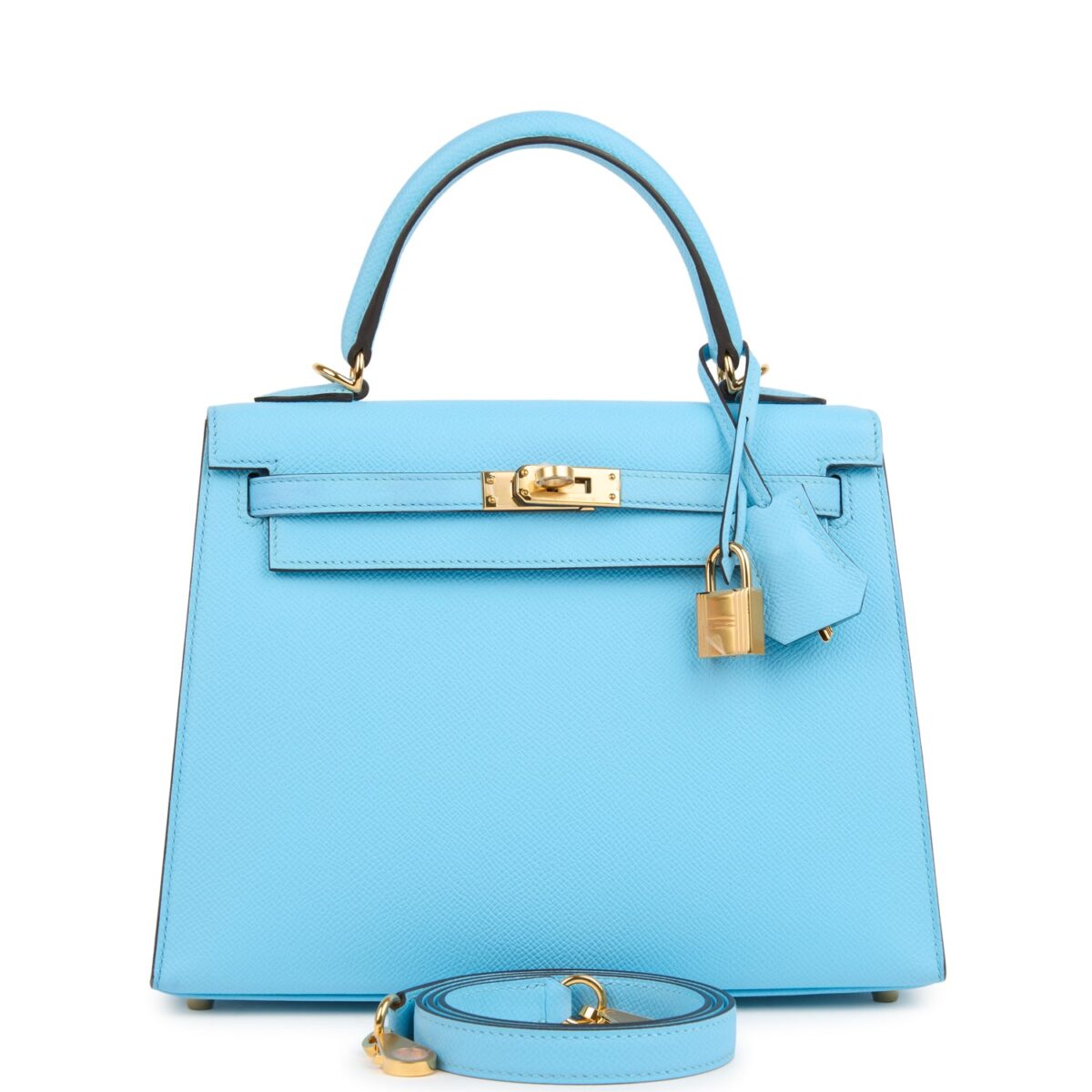 Hermes Kelly Sellier 25 Celeste Epsom GHW