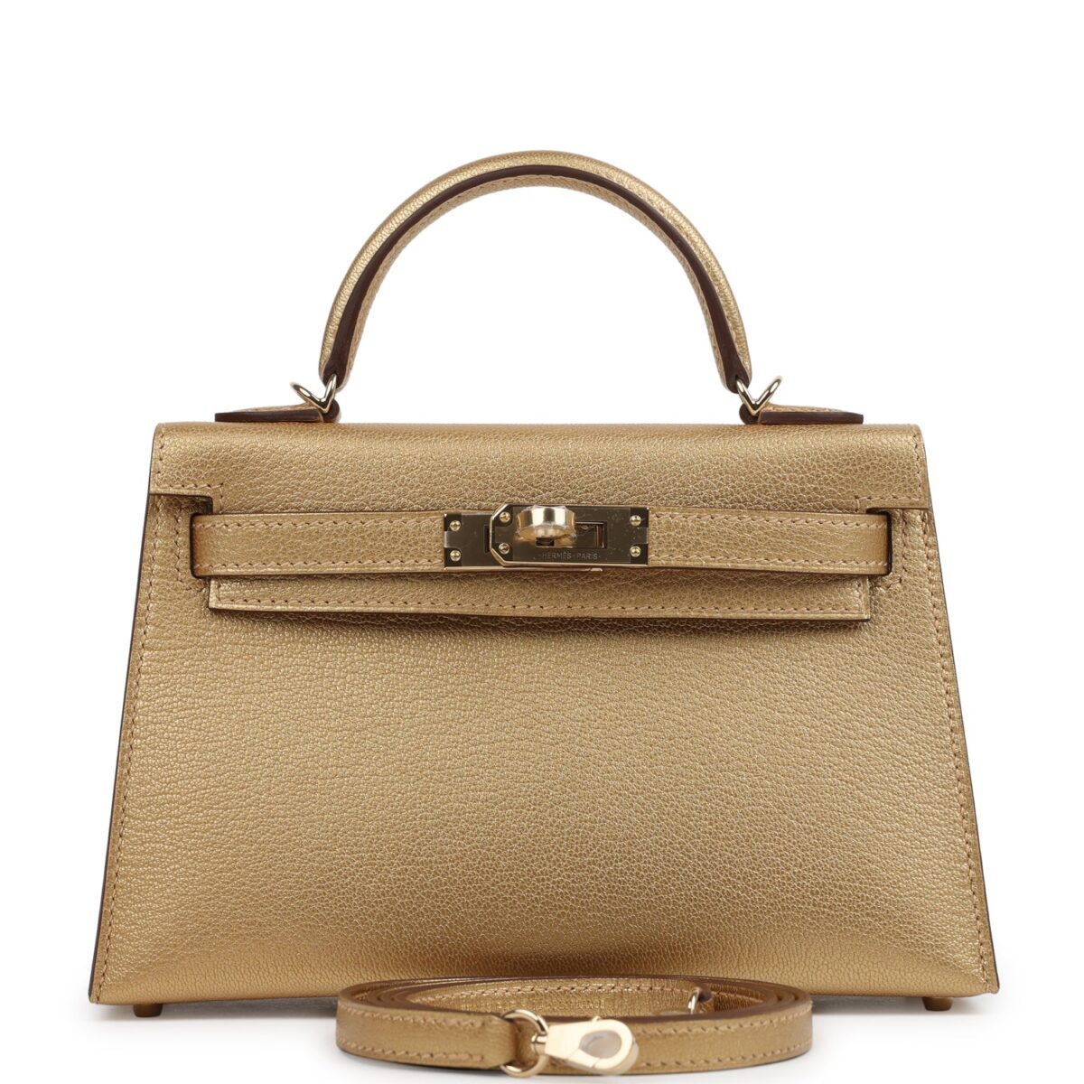 Hermes Kelly Sellier 20 Dore Chevre Chamkilight PBHW